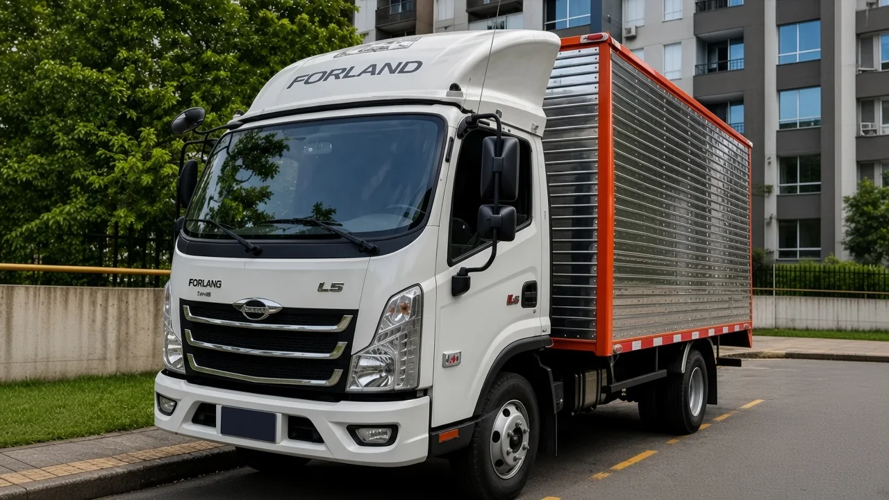 Camión turbo Forland L5 con furgón de aluminio